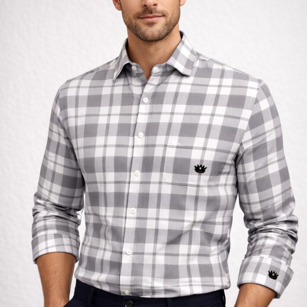 Premium Men's Stylish Check Shirt-Regular Fit