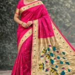 women Lotus Paithani Style Saree