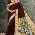 women Lotus Paithani Style Saree