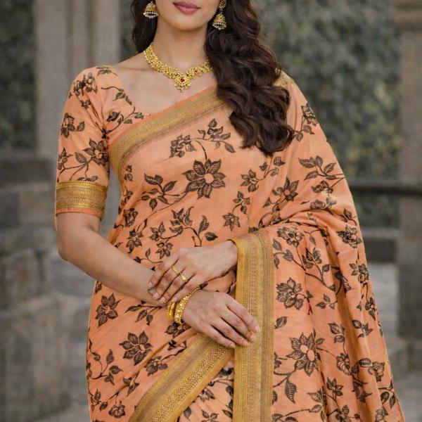 Georgette Printed Sarees for Women with Blouse Piece