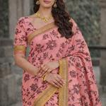 Georgette Printed Sarees for Women with Blouse Piece