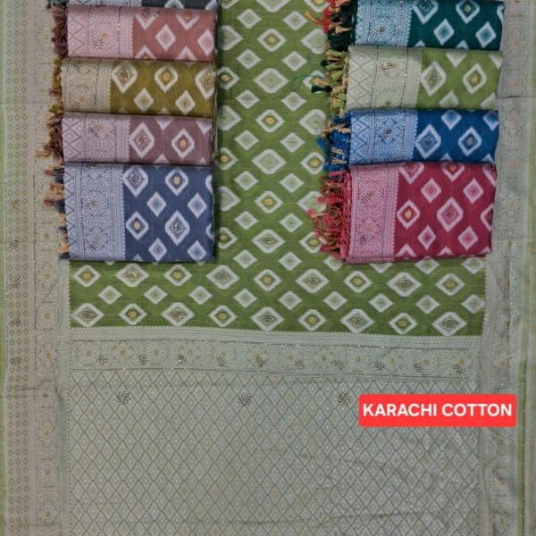 Women's Karachi Cotton Saree