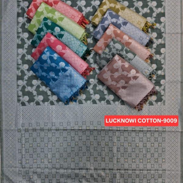 Women's Lucknowi Cotton Saree