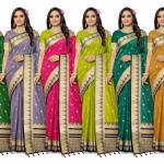 Women's Paithani Silk Saree With Unstitched Blouse