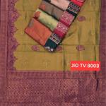 Women's Banarasi Silk Blend Zari Woven Work With Tussles Saree