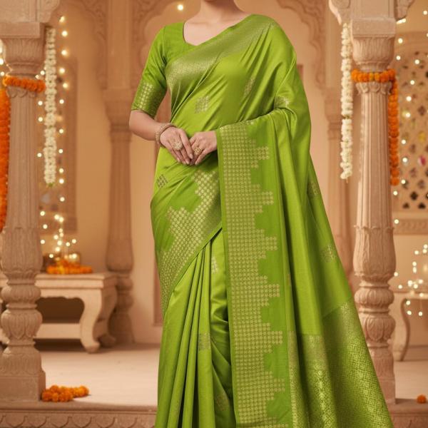 Women's Banarasi Saree Pure Kanjivaram Silk Saree Soft