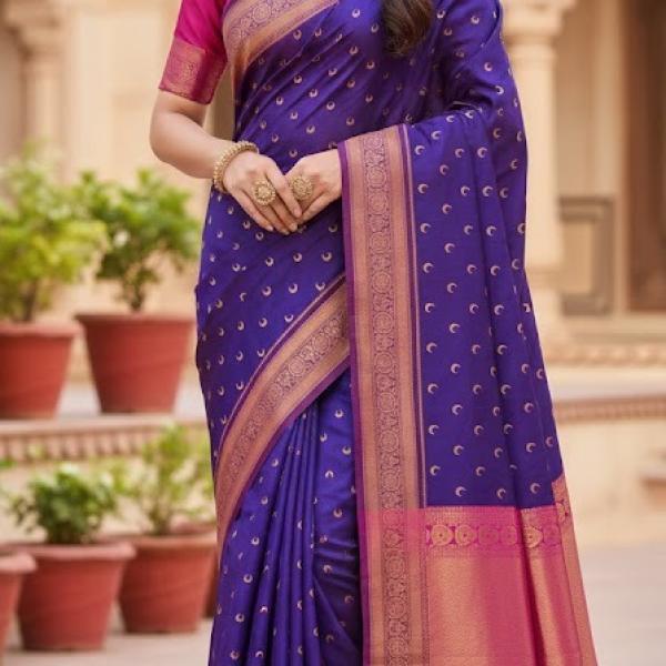 Women's CHANDRAKOR ALL OVER   silk Saree