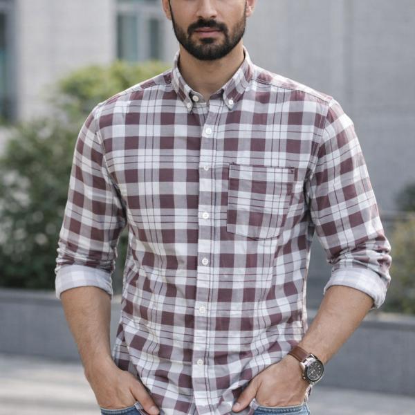 Premium Men's Stylish Check Shirt-Regular Fit