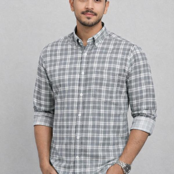 Premium Men's Stylish Check Shirt-Regular Fit