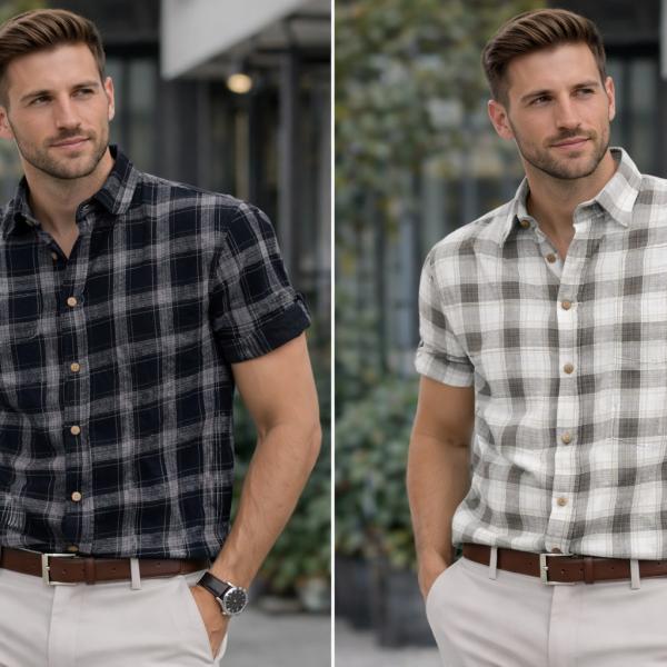 Premium Men's Stylish Check Shirt-Regular Fit