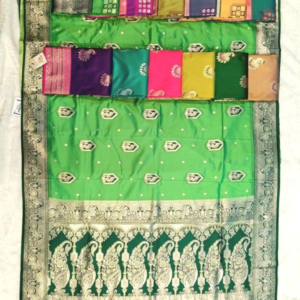 PREMIUM  WOMAN BEAUTIFUL PEACOCK  SILK  SAREE