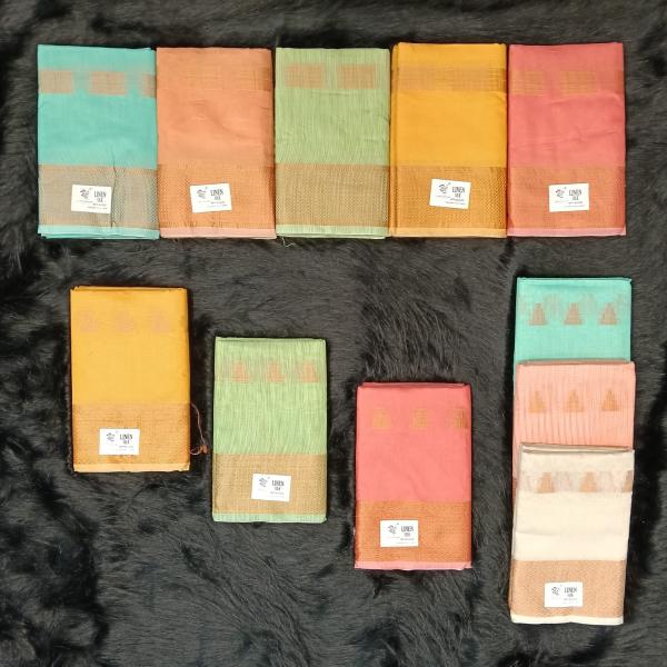 Premium woman  Linen soft silk saree