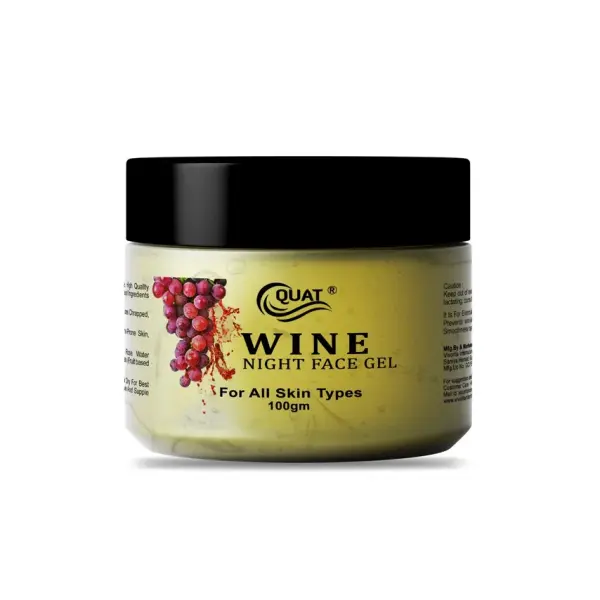QUAT Sleep & Glow – Wine Night Face Gel for Deep Hydration, Anti-Aging & Bright Skin Men & Women  (100 g)