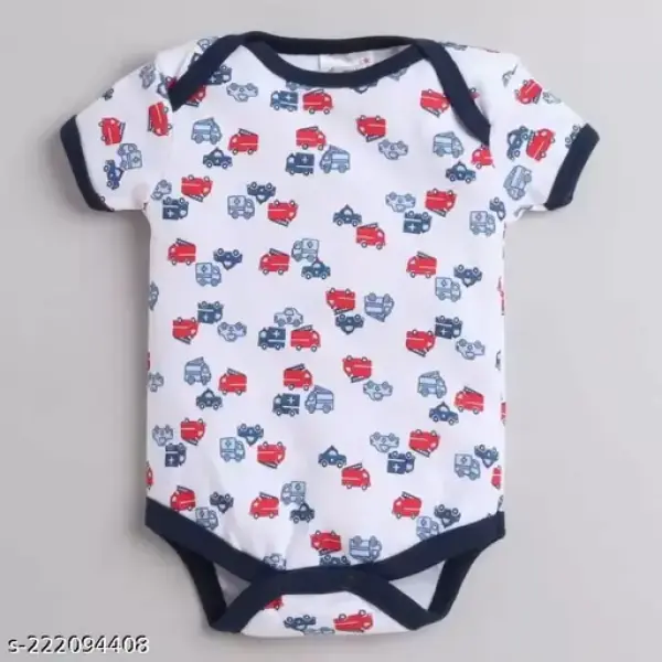 100% Cotton Baby Bodysuit Short Sleeve Half Romper Pack of 3