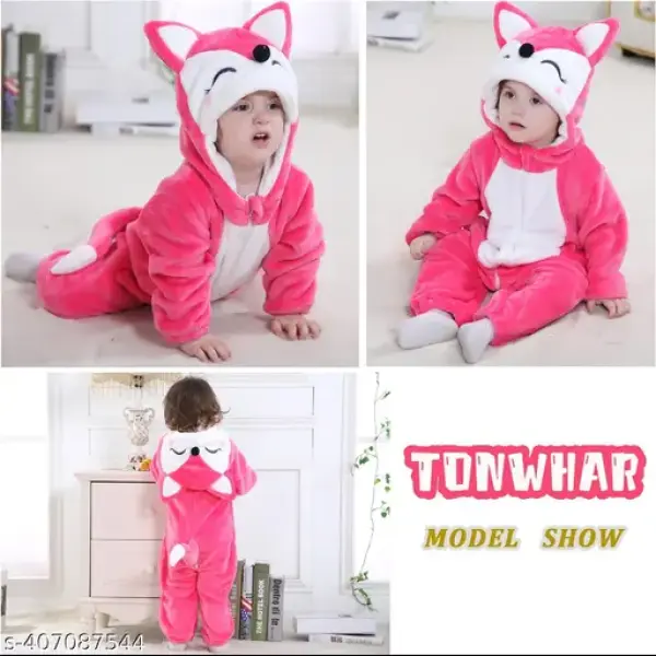 Kids romper jumpsuit panda style onesie diaper changing technique for baby boys and baby girls Pink