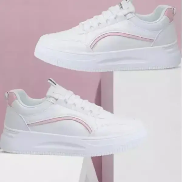 Girl Synthetic White Stylish Comfortable Casual Sneaker