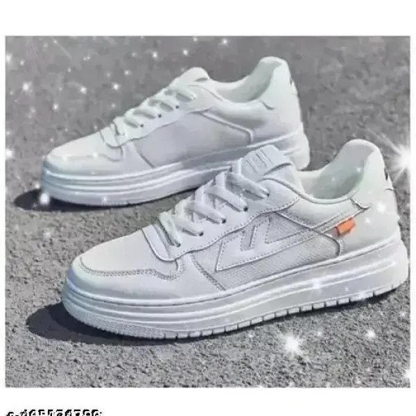 White Running, Walking, Training, Sports Shoes