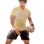 SPORTZFIT   ROUND NECK  T SHIRT Pink and Yellow