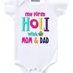 Holi Printed Baby Wear Romper Dress